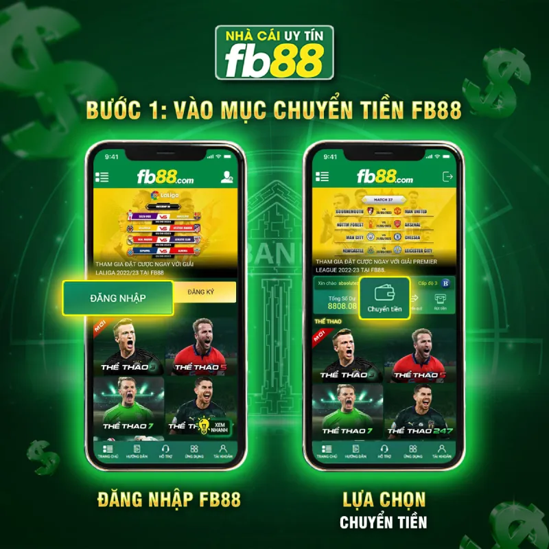 vào mục chuyền tiền fb88