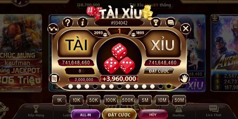 Các cửa đặt cược trong trò chơi Tài Xỉu online