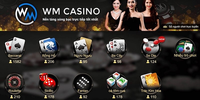 Các game sòng bạc nổi bật tại WM Casino nên chơi