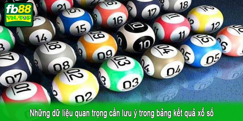 Những dữ liệu quan trọng cần lưu ý trong bảng kết quả xổ số